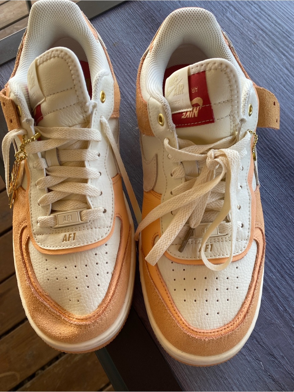 Nike Women’s Air Force 1 Low — Cream & Peach Suede